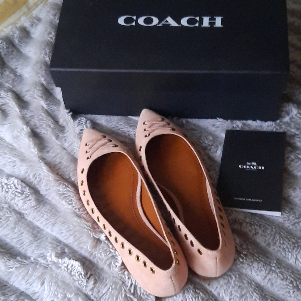 Coach valerie flat shoes pale blush